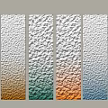 Decorative Textured Wall Panels With Four Gradient Color Designs For Interior Decor 3d model