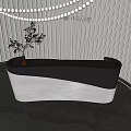 Modern reception desk 3d model