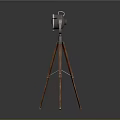 Blue Globe On Wooden Tripod Stand For Decorative Display Piece