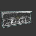 Dark Brown Wooden Storage Shelf With Cabinet Doors For Home Organization