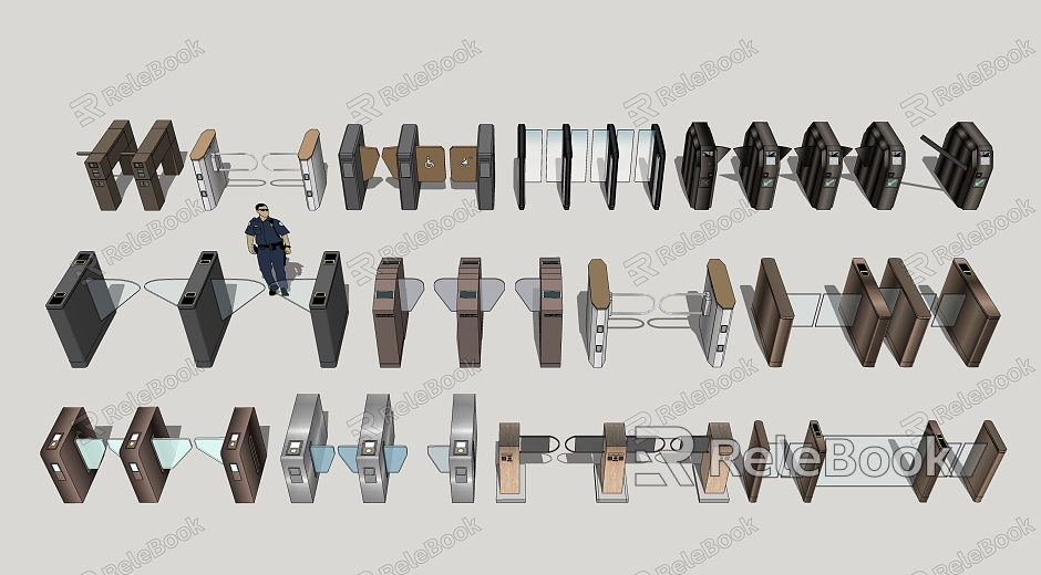 Modern gate access control gate model