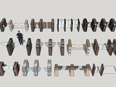 Modern gate access control gate model