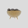 Fresh Ripe Black Olives Arranged in Golden Brass Bowls for Decorative