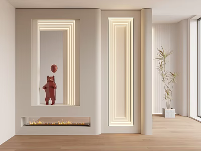 Modern Entrance Shoe Cabinet 3d model