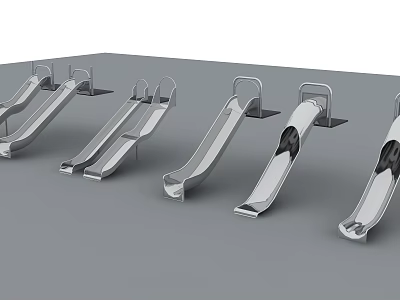 Stainless Steel Playground Slides For Kids Outdoor Recreational Equipment 3d model