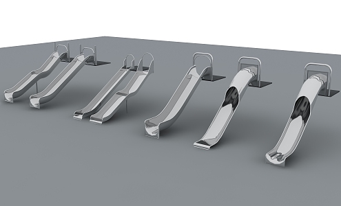 Modern slide stainless steel slide 3d model