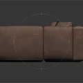 Brown Modern L Shaped Sectional Sofa With Soft Fabric Cushions And Comfortable Seats