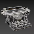 Vintage Underwood Typewriter with Retro Design and Metal Keys for Home Use
