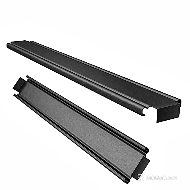 Black Wrought Iron Strips With Smooth Surface For Home Decoration Projects 3d model 