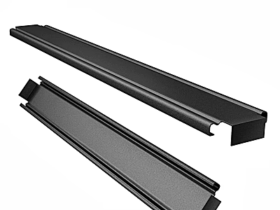 Black Wrought Iron Strips With Smooth Surface For Home Decoration Projects 3d model