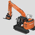 Hitachi Heavy Duty Excavator With Hydraulic Arm Tracked Base And Operator Cabin