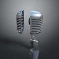 Microphone Amplifier Capacitor Microphone High-end Microphone Wheat Desktop Microphone Broadcasting Microphone 3d model