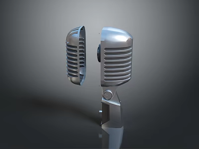 Microphone Amplifier Capacitor Microphone High-end Microphone Wheat Desktop Microphone Broadcasting Microphone 3d model