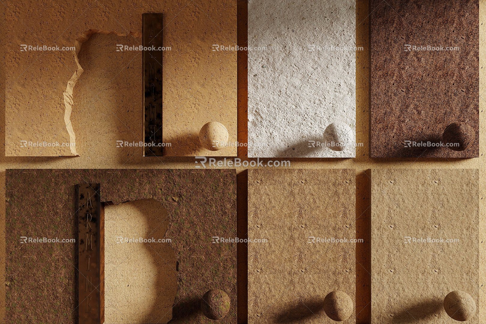 Soil wall Homestay wall texture wall 3d model