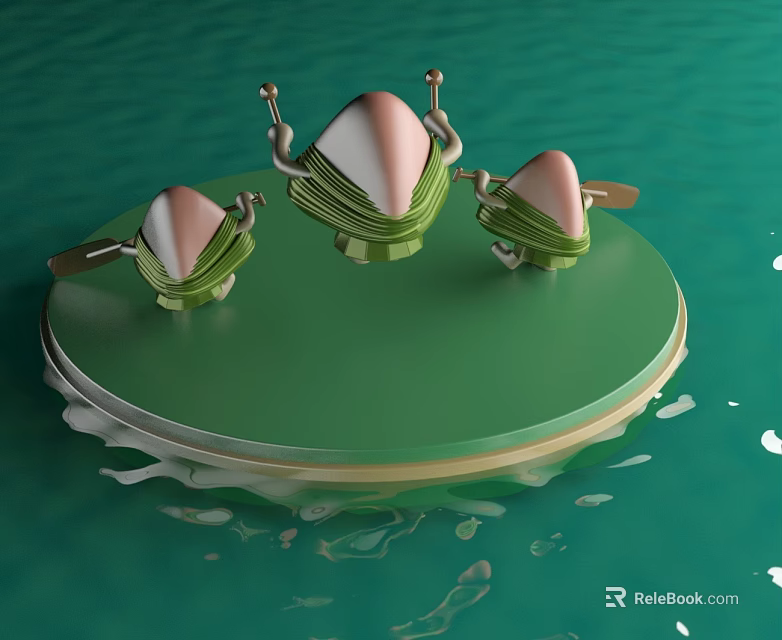 Modern Green Sofa And Coffee Table Set With Pink Accents And Elegant Wavy Design Details 3d model 