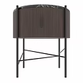 Modern Wooden Furniture With Black Metal Legs And Drawer Handle Design