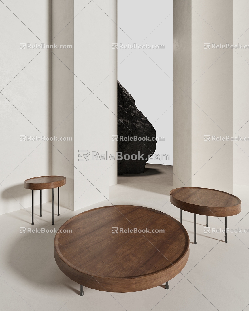 Modern coffee table side table table table 3d model