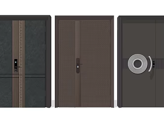 New Chinese style door security door armored door 3d model