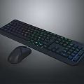 RGB Backlit Computer Keyboard And Wireless Mouse For Gaming Setup