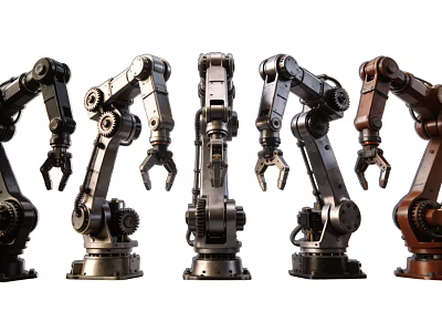 Mechanical Arm Pendants With Different Colors And Various Designs On 3d model