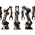 Mechanical Arm Pendants With Different Colors And Various Designs On 3d model