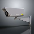 Projection Monitoring Security Camera With Metal Housing Wall Mounting Bracket And Yellow Warning Label