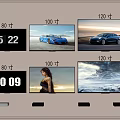Various Size Televisions Featuring 80 Inch 100 Inch 120 Inch with Different Screen Contents