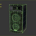 THINKL Black Vertical Audio Speaker With Mesh Front Panel And High Sound Quality 3d model