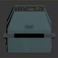 Vintage Teal Computer Monitor With Retro Design Antenna And Control Buttons