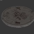Round Metal Manhole Cover For Urban Road Infrastructure With Textured Surface