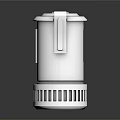 Modern Silver Electric Appliance With Lid Handle And Grille Base Design