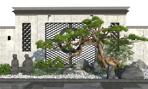 New Chinese landscape sketch 3d model