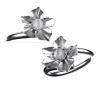 Modern Ring Diamond Ring 3d model