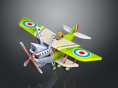 Modern Cartoon Aircraft Cartoon Aircraft Animation Aircraft Animation Aircraft 3d model