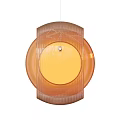 Modern Copper Pendant Lights With Warm Yellow Glow For Interior Decor 3d model