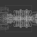 Futuristic Mechanical Structure With Metallic Modules And Intricate Geometric Design Details
