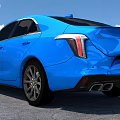 Various Colored Cars Including Sedans And SUVs Parked On Gray Asphalt