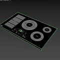 Innovative Induction Cooktop Kitchen Appliance With Virtual Flame Technology And Blue Illuminated Controls