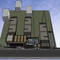 New Chinese Style Sales Office Design 3d model