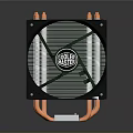 Efficient CPU Cooler For Household Use With Green Fan And Copper Heat Sinks