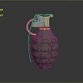 Vintage Military Grenade As Tactical Weapon With Textured Surface And Fuse Pull Ring