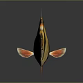 Vibrant Tropical Fish With Yellow Black Orange Stripes Bright Fins And Tail