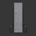Gas Station Fuel Dispenser Featuring Two Red Fuel Nozzles White Body And Control Panel