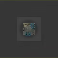 Cartoon Dungeon Scene With Stone Walls Wooden Barrels Treasure Chests And Water Pools