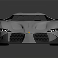 Modern Sleek Silver Sports Car With Streamlined Body And Red Accents