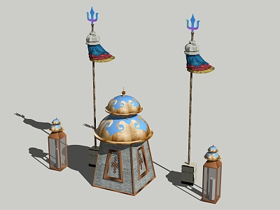 Mongolian Ethnic Style Outdoor Landscape Lamps model