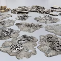 Geological Terrain Models Showcasing Varied Rock Structures And Detailed Landforms 3d model