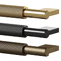 Brushed Brass Matte Black And Bronze Cabinet Handles With Textured Various Shapes For Home Decor