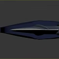Blue Glowing Sword With Long Blade And Striped Blue Hilt Design