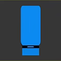 Blue Commercial Phone Stand With Angled Panel And Sturdy Base For Desktop Business Use